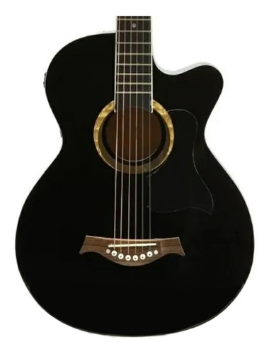Imagen 2 de 3 de Guitarra electroacústica Femmto AG002 negra