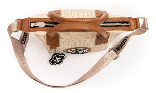 Bandolera Mónaco Rafia Beige