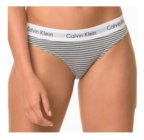 Calcinha Calvin Klein Tanga Estampada Ck No Elastico Mas1864