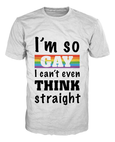 Camiseta Orgullo Cant Think Arcoiris Bandera Lgbt