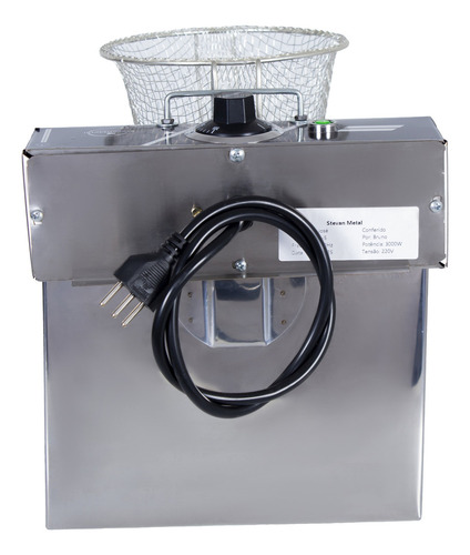 Fogão Inox Frituras De Churros Salgados Com Resistencia - R2 Cor Cinza 220v