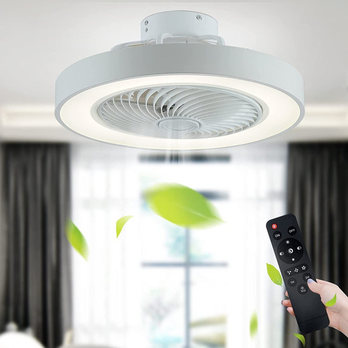 Ventilador Techo Perfil Luz Moderno Empotrado Para Interior