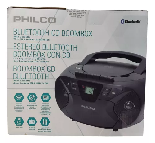 BOOMBOX BLUETOOTH CON CD/USB - Philco Chile