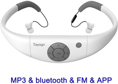 Reproductor Mp3 A Prueba De Agua De 8gb Bluetooth, Blanco