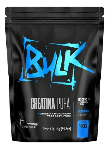 Creatina 1kg Monohidratada 100% Pura Bulk Nutrition