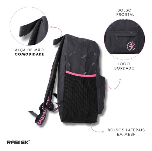 Mochila P/ Notebook Emborrachada Impermeável Quatro Bolsos