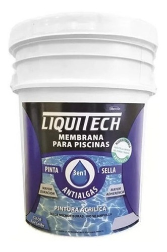 Pintura Piscina Membrana Merclin 4 Lts Antialgas Mf Shop