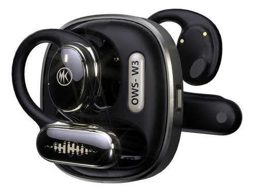 Audífonos Deportivos Open-ear Bluetooth Inalámbricos 9 Horas De Larga Duración De La Batería Mvpsmart W3 Negro, Con Micrófono Y Marco De Protección Metálico, Para Juegos, Uso Diario, iPhone Y Android