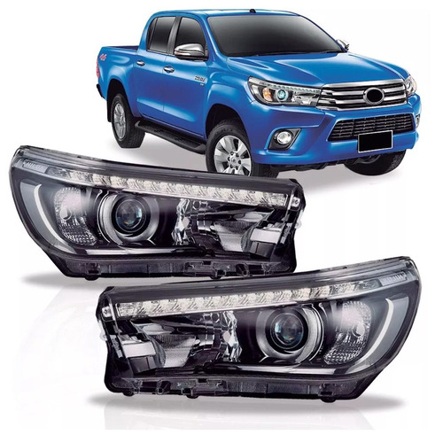 Farol Toyota Hilux Srx 2016 2017 2018 2019 Com Led Novo