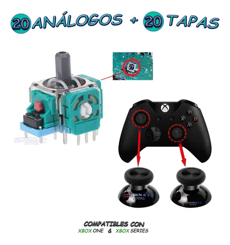 20 Análogo Joystick + 20 Tapa Capucha Para Xbox One Y Series