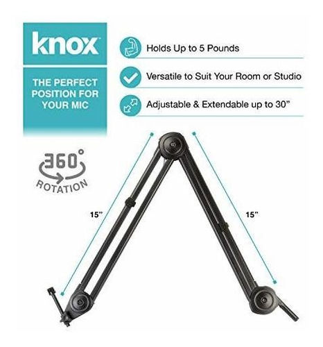 Knox Gear - Soporte De Estudio Para Micrófono Profesional P