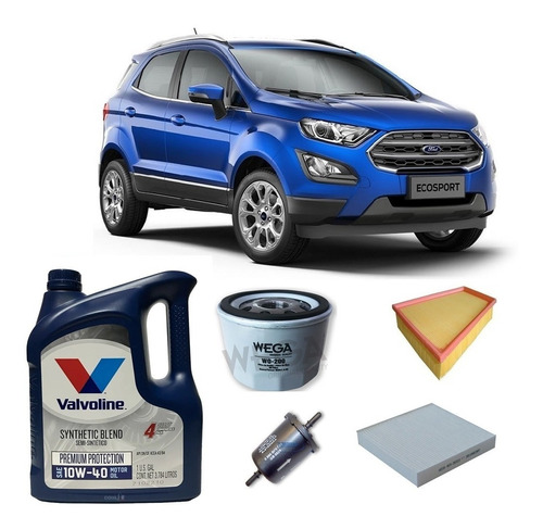 Kit 4 Filtros Ford Ecosport 1.5 Dragon Y Valvoline 10w40 X4