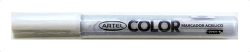 Marcador Acrilico Artel 2mm Color Plateado