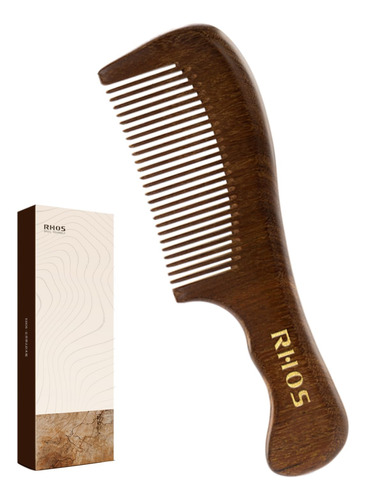 Rhos Peine De Madera Para El Cabello, Peine De Sándalo Ant.