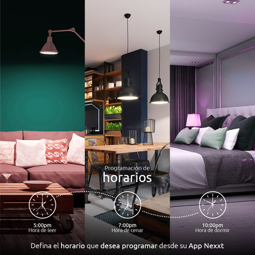 Imagen 4 de 8 de Ampolleta Led Inteligente Wifi Rgb Nexxt E27 - Revogames