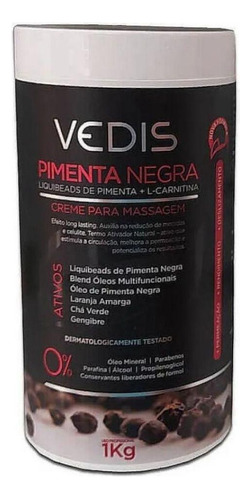 Creme Para Massagem Pimenta Negra 1kg