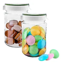 Comprar 6 Frascos Almacenamiento Organizadores Cocina Alacena 1.5lt Color Verde