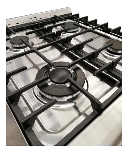 Cocina industrial Morelli Country Forza 550 a gas/eléctrica 4 hornallas acero inoxidable 220V puerta ciega 35L