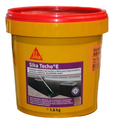 Sika Techo E Impermeabilizante Asfáltico X 1.6 Kg