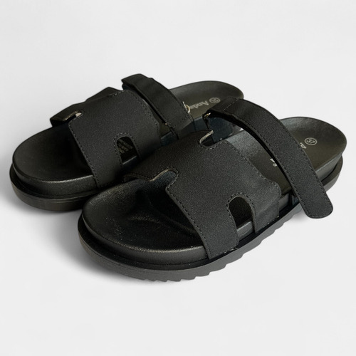 Sandalias Mujer Planas Cómodas Bajas Negras Sin Plataforma