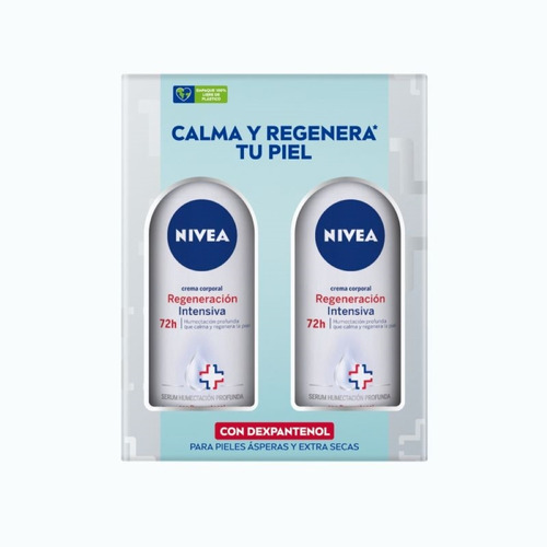 Pack Nivea Crema Corporal Regeneración Intensiva 400ml X2