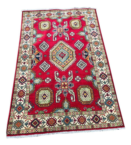 Alfombra Afgana Kazak Original Hecha A Mano 1.90x1.20 