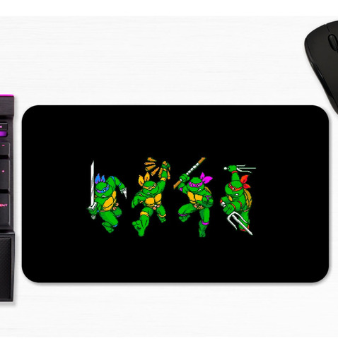 Mouse Pad Tortugas Ninjas Pixel Art Gamer M
