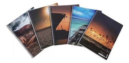 Lote X 5 Cuadernos Universitarios A4 América Terra Ray /cuad