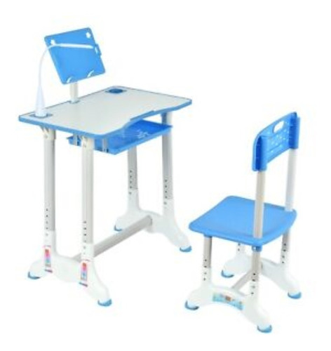 Juego De Escritorio+silla Para Niños, Lámpara Mesa De Tareas