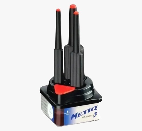 Kit C/3 Pincéis Metiq P/ Escrever Em Cartazes Tinta Cor Desejada Exterior Cor Desejada