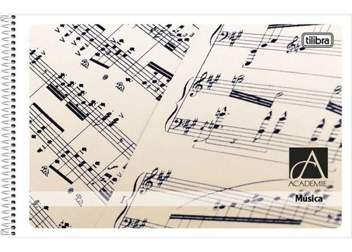 Caderno Musica 1/4 48f Espiral Flexivel Unidade - Tilibra