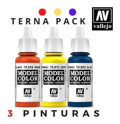 Pintura Acrílica Vallejo - Terna Pack  (3 Unidades)