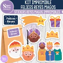 Comprar Stickers Felices Reyes Magos Feliz Día De Reyes Reyes Magos