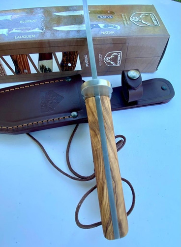 Imagen 3 de 9 de Cuchillo Venado Gran Cazador 17cm An58 Olivo Español