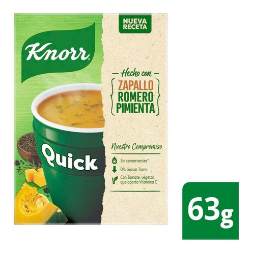Sopa Quick Knorr Instantanea Zapallo X 5 Unidades