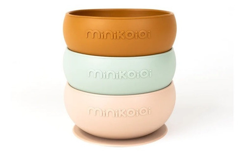 Imagen 4 de 6 de Bowl Silicona 450ml Antideslizante Con Tapa Minikoioi Bowly