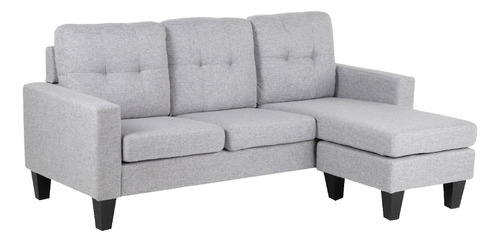 Sofá Sala Esquinera Izquierda Sillón Reversible Madera