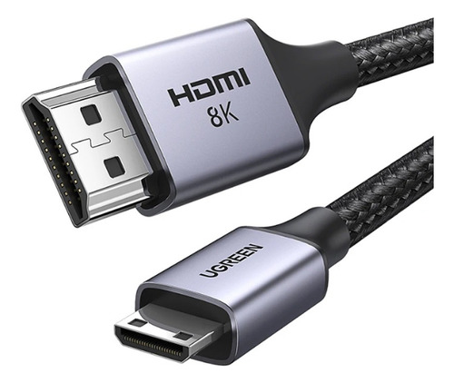 Cable Mini Hdmi 2.1 Premium Reforzado 8k@60hz Video + Audio 