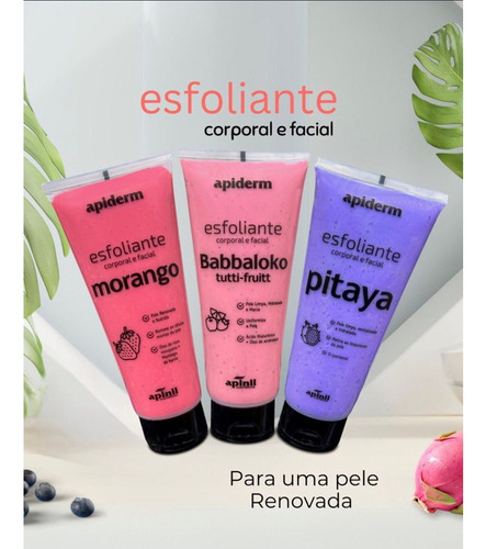Kit 3 Creme Esfoliante Facial E Corporal Apinil 190g