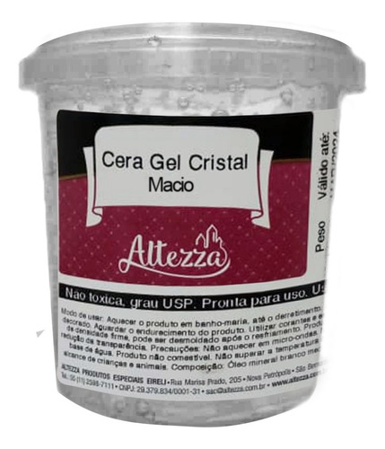 Parafina Gel Macia E Dura Um Pote De Cada 2 X 390g = 900ml