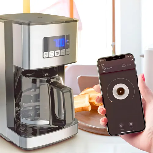 Cafetera Inteligente Wifi Alexa Google Home Color Plateado