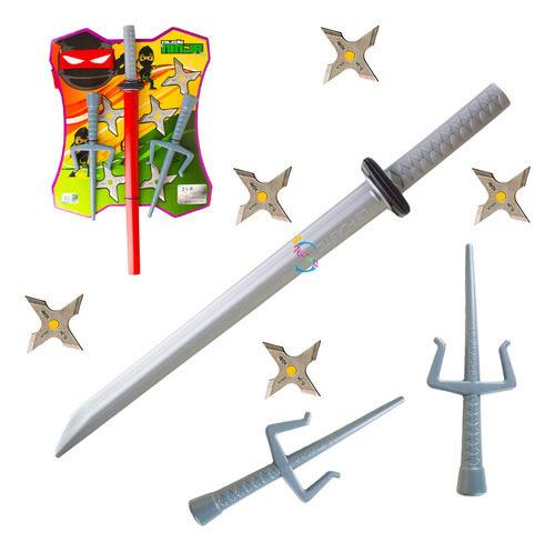 Kit Ninja Adaga Brinquedo Infantil + Mascara Ninja Promoção 