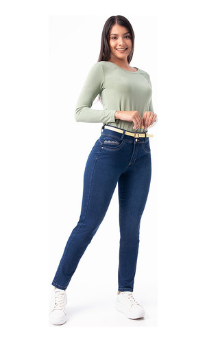 Pantalon Cargo Denim Stretch Pionier Peggith Mujer