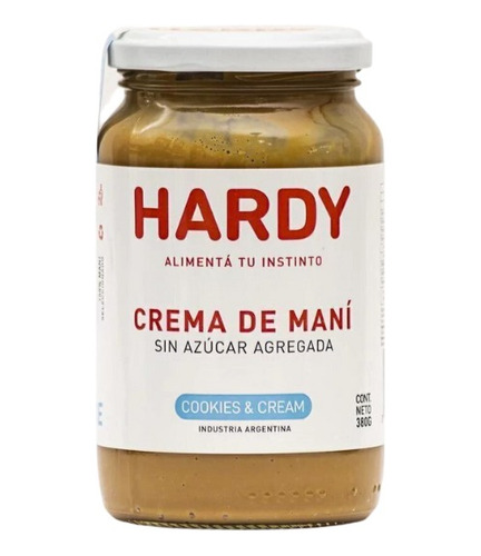 Mantequilla De Maní Hardy Cookies Y Cream 380 G
