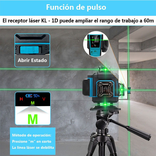 Nível A Laser Kezers 4d Com Display De 16 Linhas E