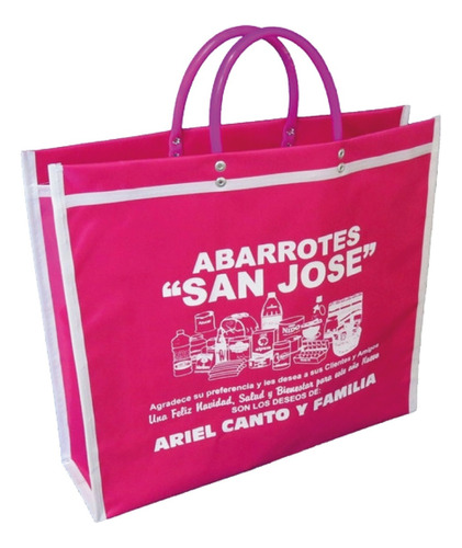 Bolsa Promocional Mandadera Canasta Mediana 34x30cms 50 Pzas