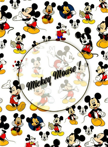 Mickey Mouse! Lámina Decoupage Autoadhesiva 30 X 42 Cm