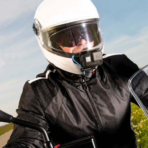Imagen 8 de 10 de Soporte Mentonera Menton Frontal Casco Motos Gopro Y Similar