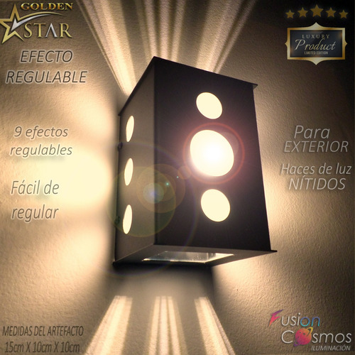 Tortuga Farol Exterior 10 Efectos Rayo X Con Lampara Led 12w