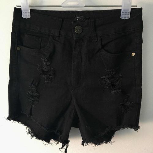 Short Jean Elastizado Mujer Talle 26 Sisa Con Roturas